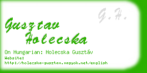gusztav holecska business card
